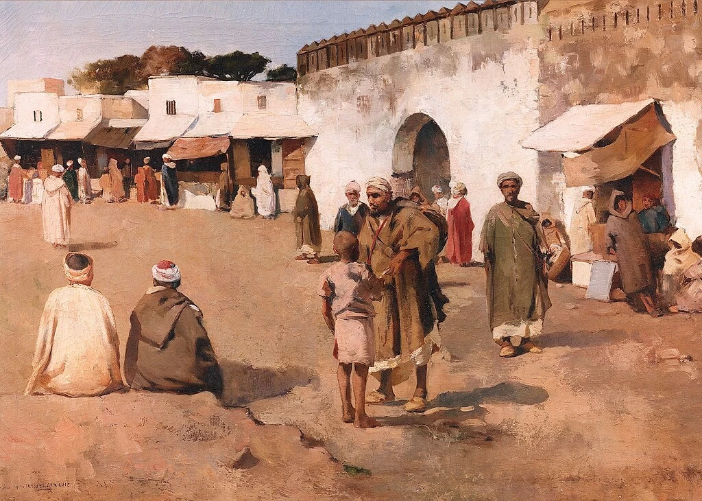 Piazza cittadina in Marocco